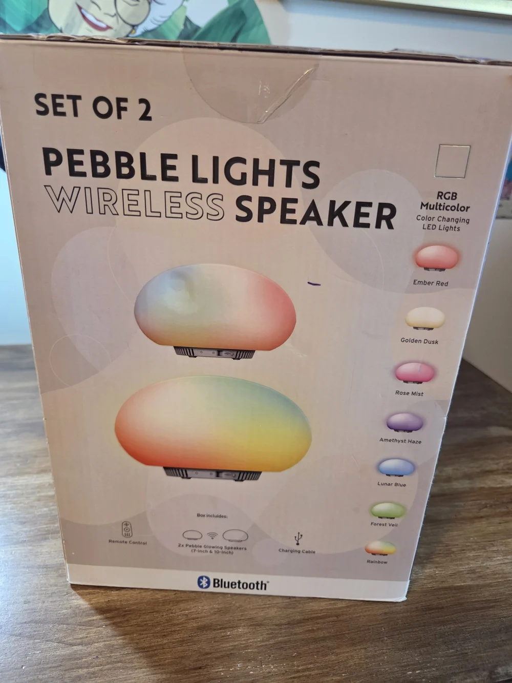 MVMT White LED Mood Lights Pair with Bluetooth Speaker